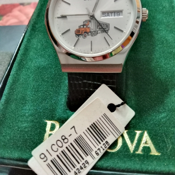 Vintage Bulova Preston Trucking Watch In Box - Picture 3 of 4